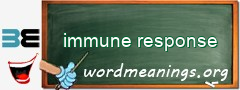 WordMeaning blackboard for immune response